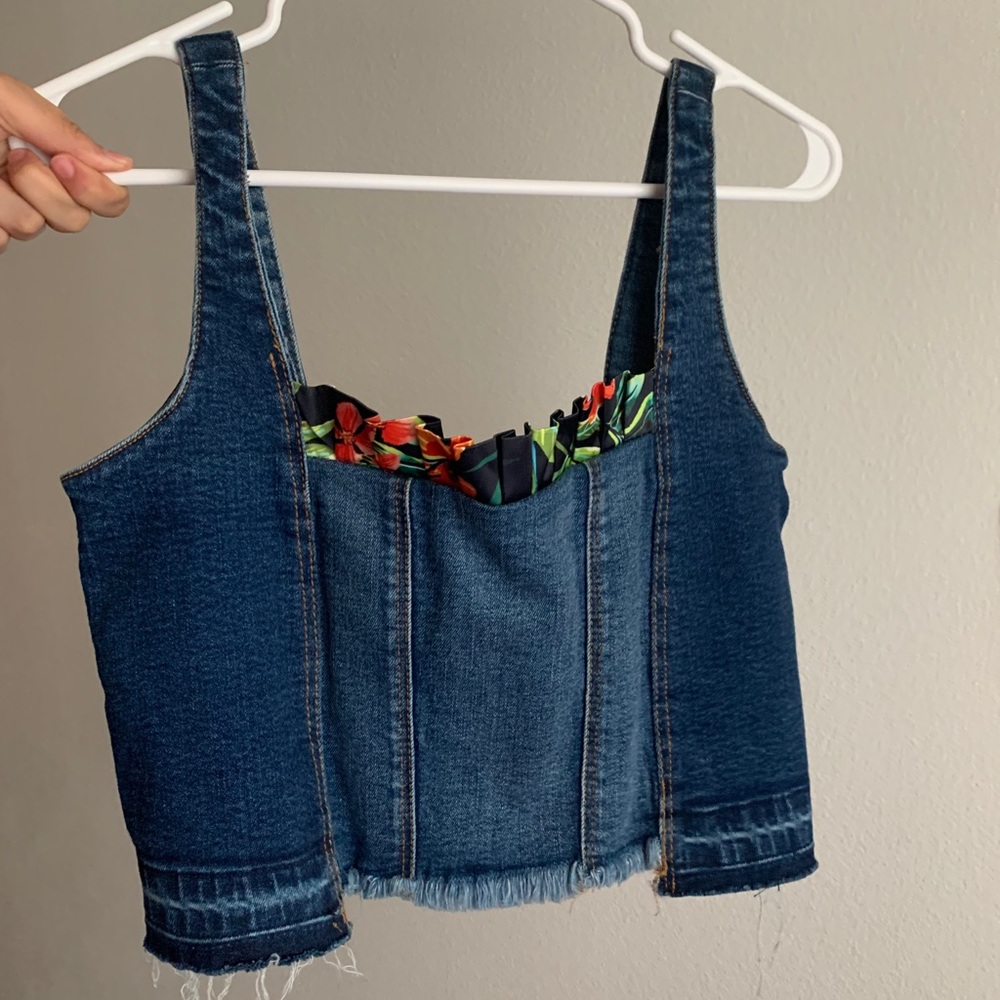 Zara Denim Crop Top